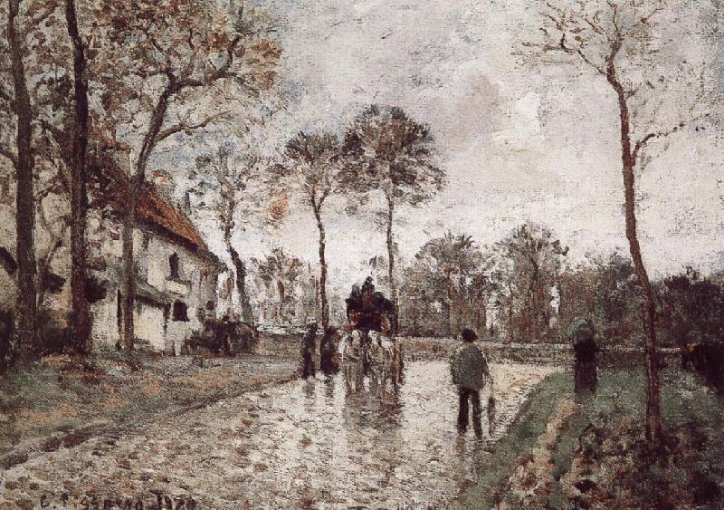 Camille Pissarro Road Vehe is peaceful the postal vehicle oil painting image